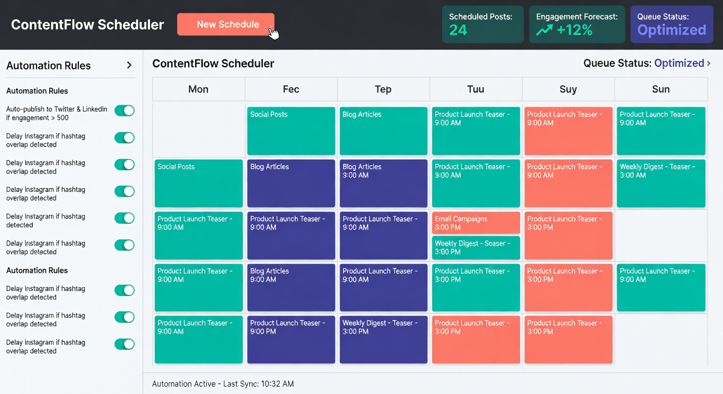 Automated content scheduling