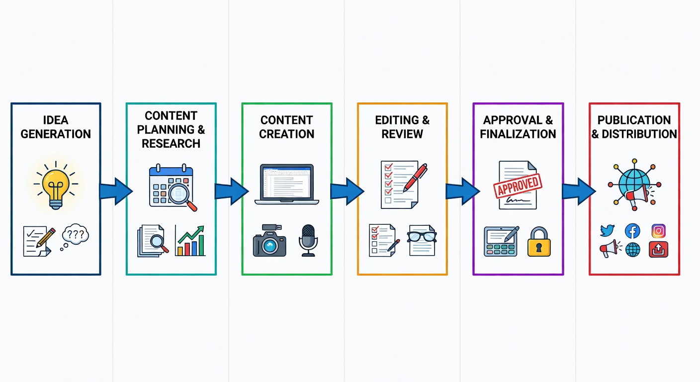 Content workflow flowchart