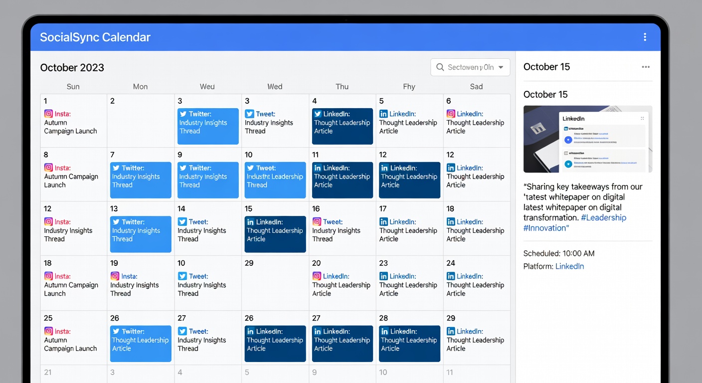 LinkedIn content schedule